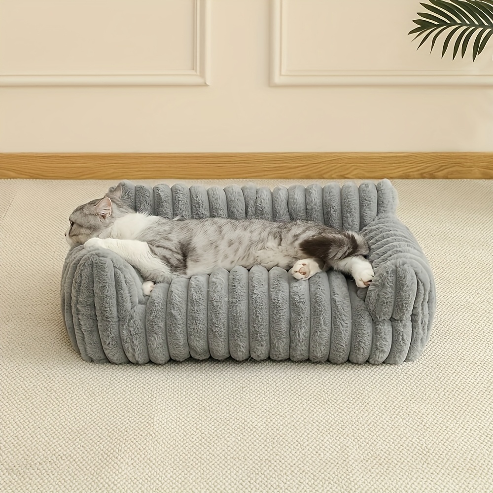 GREY Comfortable Cat Sofa, Cute and Soft Cat Bed
