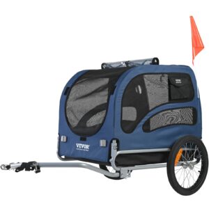VEVOR Dog Bike Trailer, Supports up to 45 kg, Pet Cart Bicycle Carrier