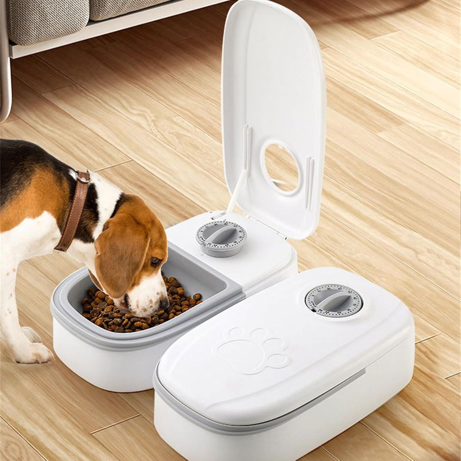 CARLA HOME 2 Meal Automatic Pet Feeder with Timer for Cat & Dog Wet & Dry Food (Dual Bowl 700ML) - Image 9