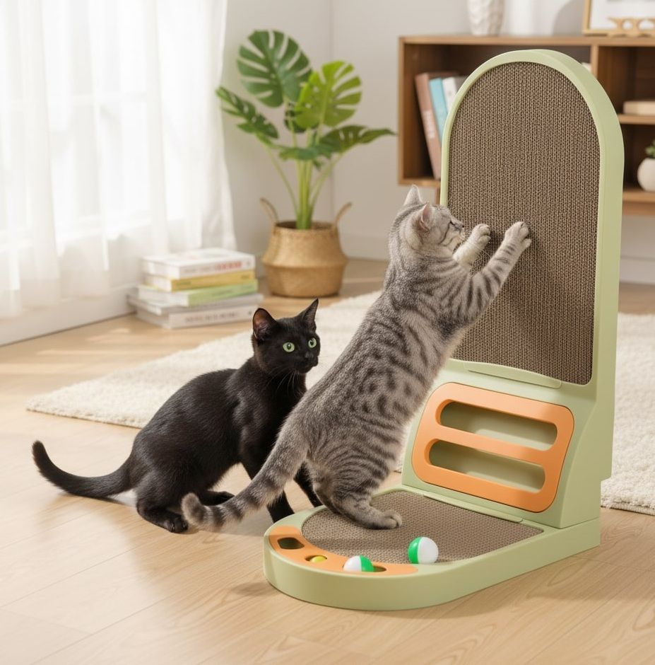 CARLA HOME Vertical Cat Scratching Board with Durable Cardboard for Indoor Cats - Image 2
