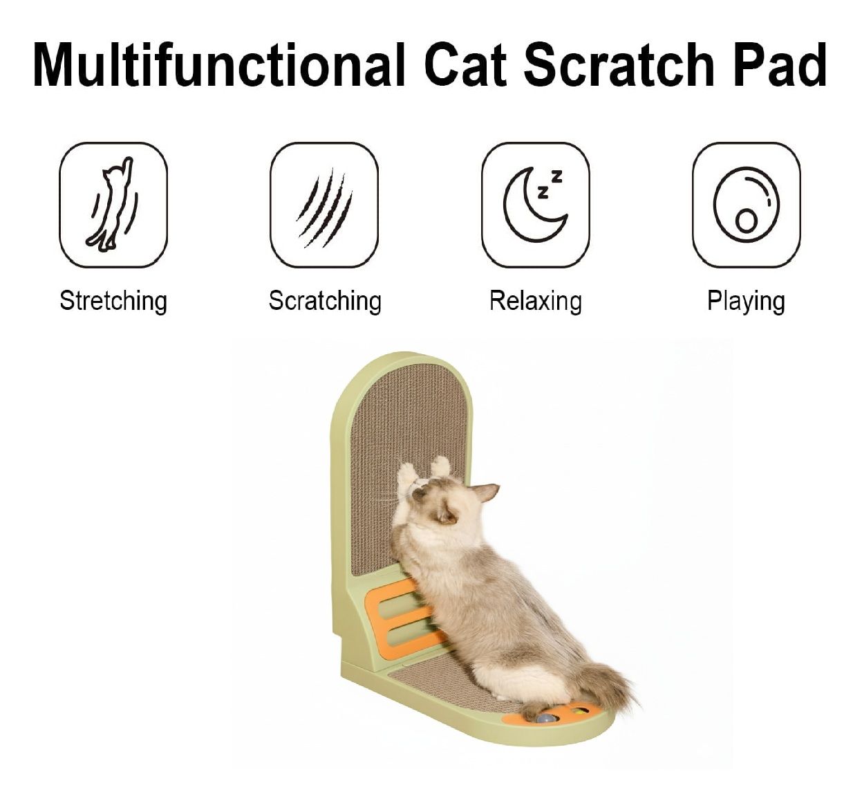 CARLA HOME Vertical Cat Scratching Board with Durable Cardboard for Indoor Cats - Image 4