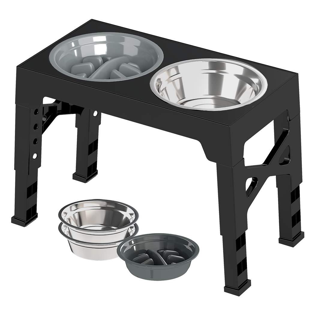 PaWz Elevated Dog Bowls 2 Stainless Steel Bowls and 1 Slow Feeder Bowl - Image 9