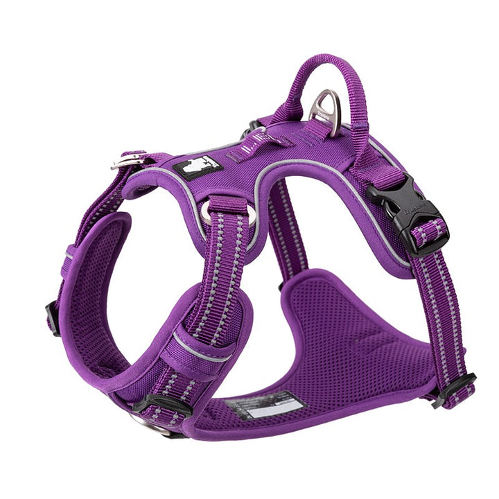 True Love No Pull Explosion Proof Dog Harness - Purple, M - Image 3