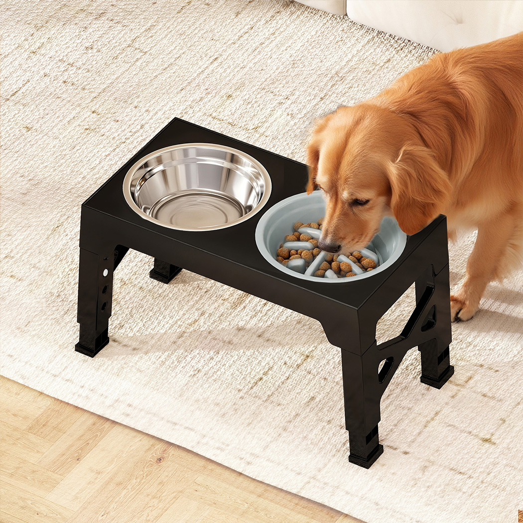PaWz Elevated Dog Bowls 2 Stainless Steel Bowls and 1 Slow Feeder Bowl - Image 8