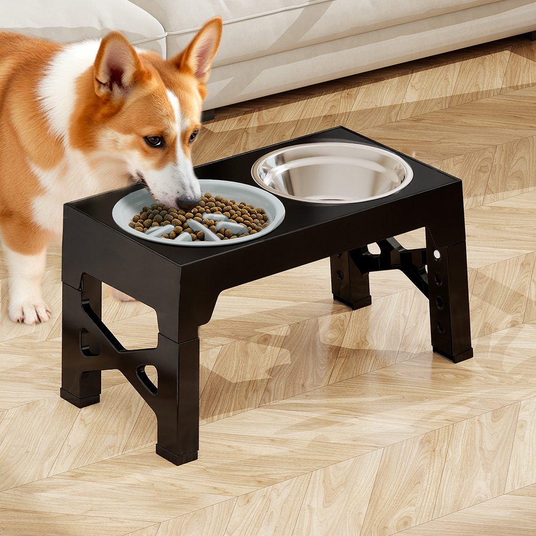 PaWz Elevated Dog Bowls 2 Stainless Steel Bowls and 1 Slow Feeder Bowl - Image 7