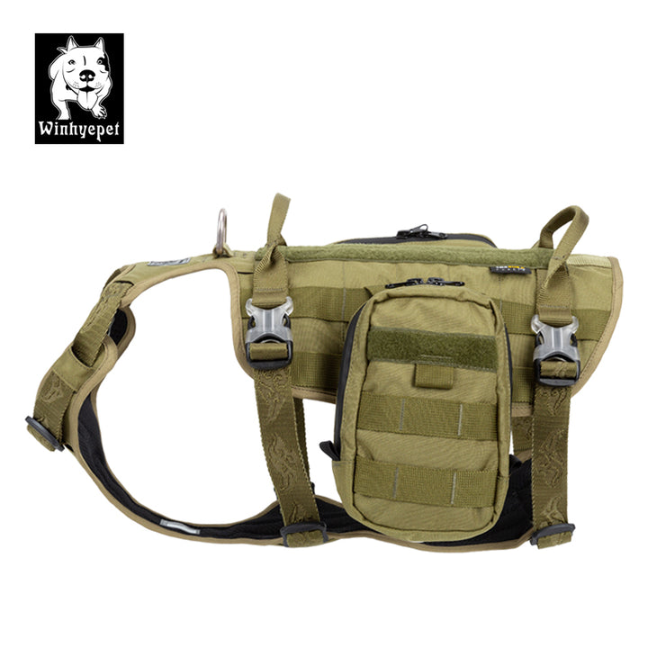 Whinhyepet Military Harness - Army Green, L - Image 3
