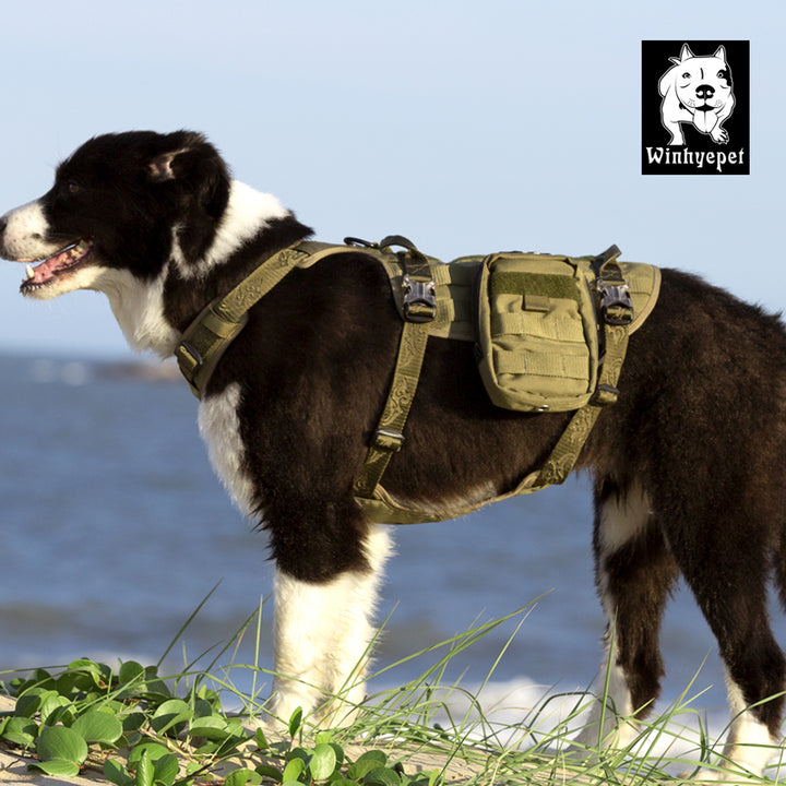Whinhyepet Military Harness - Army Green, L - Image 4
