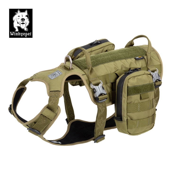 Whinhyepet Military Harness - Army Green, L - Image 2