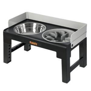 Pawz Elevated Dog Bowls Pet Feeder 6 Height Adjustable Raised Food Water Large