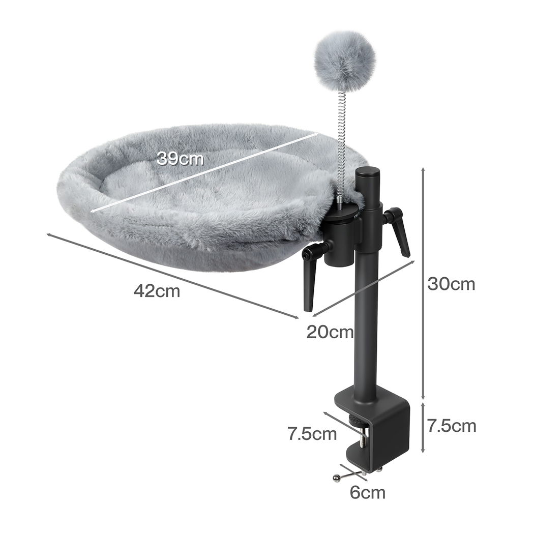 Pawz Cat Bed Hammock 360� Rotatable Adjustable Sinking Washable Hanging Soft - Image 3