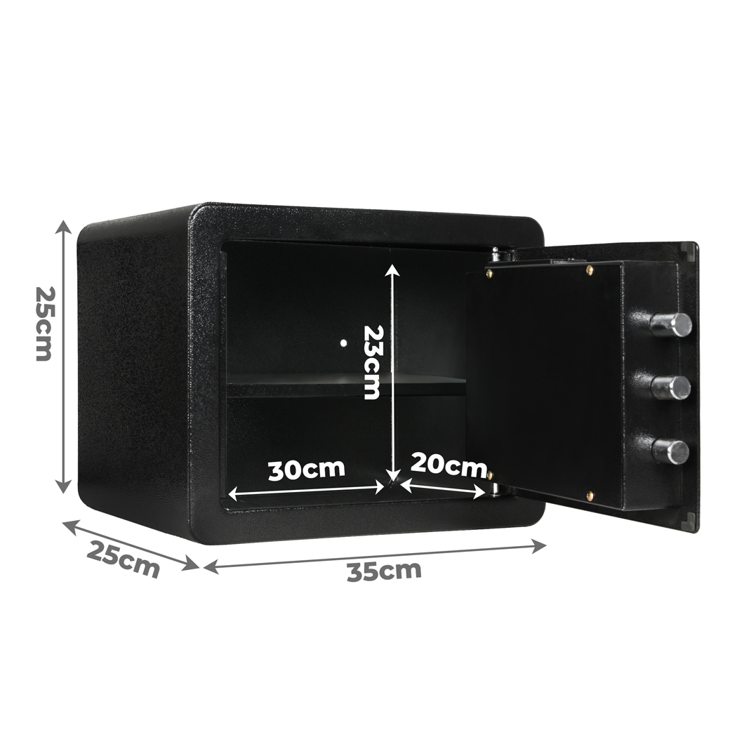 13.8L Digital Security Safe Box Password Key Lock Cash - Image 3