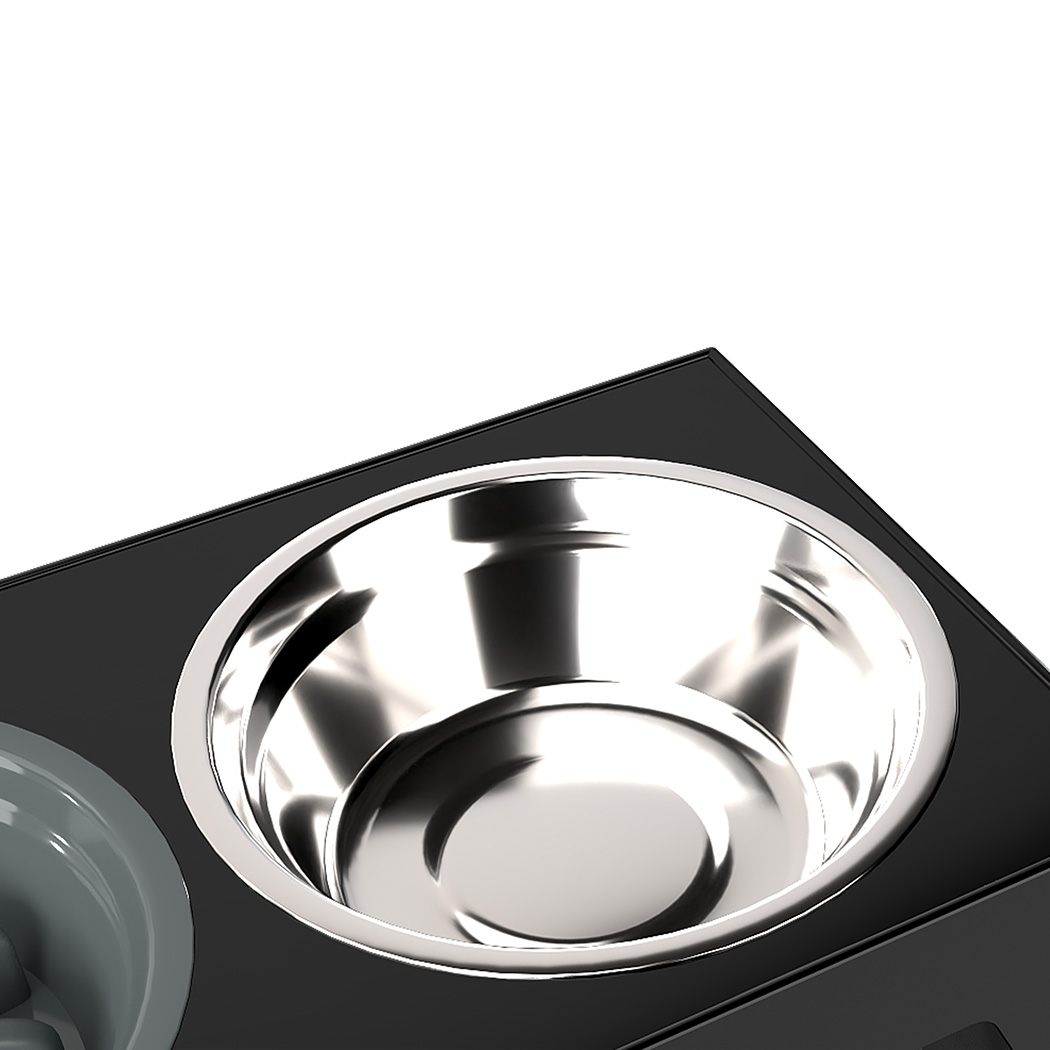PaWz Elevated Dog Bowls 2 Stainless Steel Bowls and 1 Slow Feeder Bowl - Image 5
